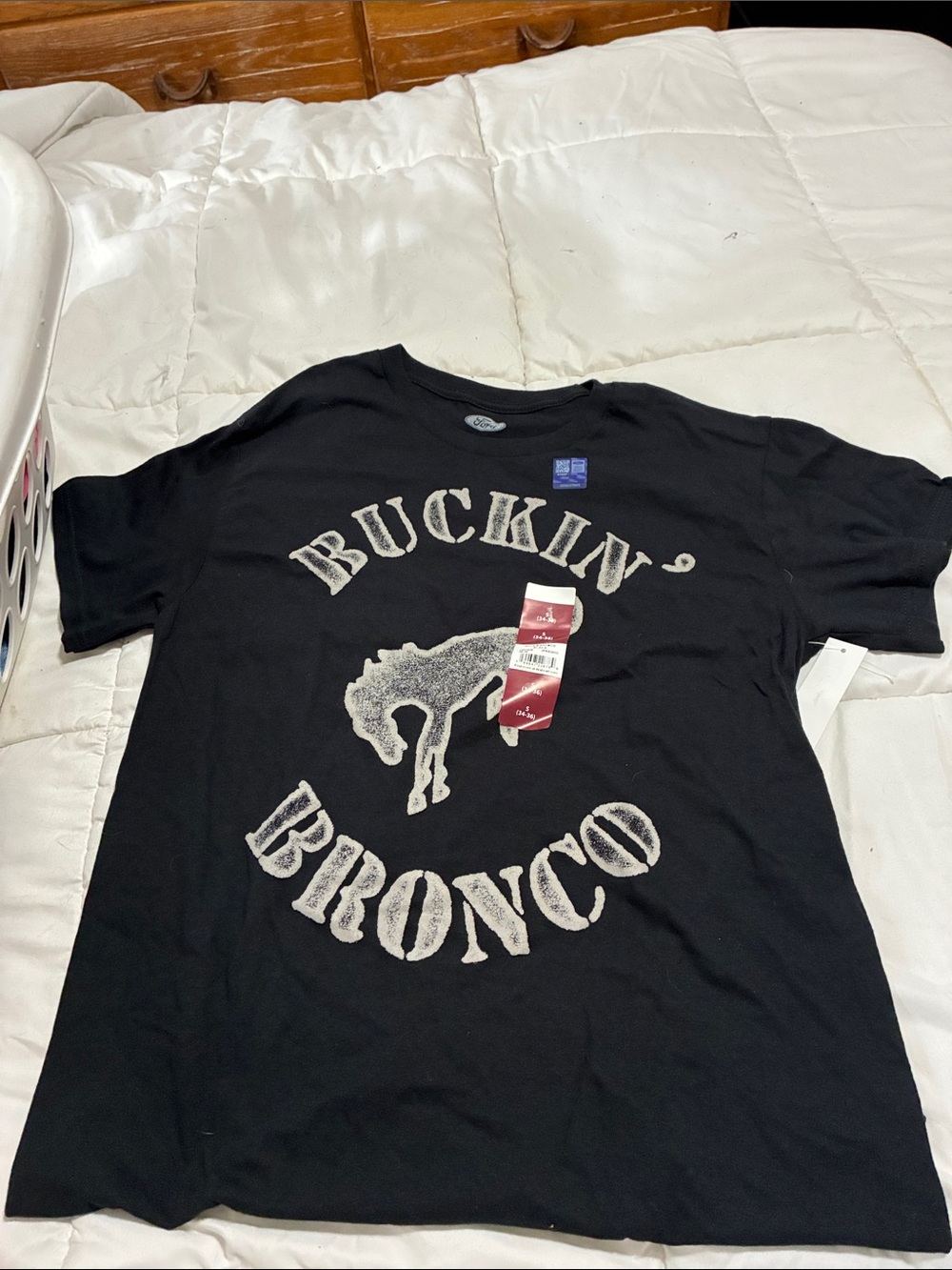 Buckin' Bronco Black Graphic T-Shirt